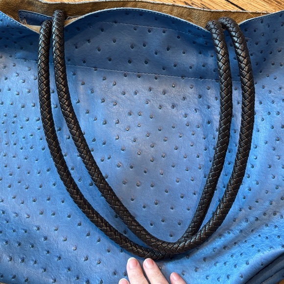 Blue Tote With Matching Pouch - Picture 5 of 11